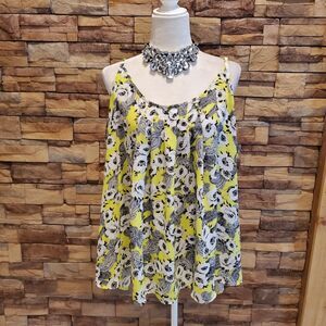 TORRID BLOUSE SLEEVELESS GREEN/BLACK POLYESTER SIZE 4(4X)